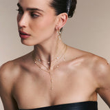 Collar gargantilla, Bañado en oro, Zirconia cúbica artificial
