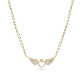 Collar colgante, Bañado en oro, Zirconia cúbica artificial