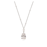 Collar colgante, Plata 925 bañada en rodio, Zirconia cúbica artificial
