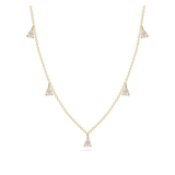 Cadena de elementos, Bañado en oro, Zirconia cúbica artificial