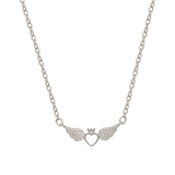 Collar colgante, Acero inoxidable, Zirconia cúbica artificial
