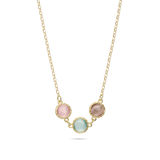 collar de piedra, Bañado en oro, Vidrio de plomo