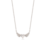 Collar colgante, Plata 925 bañada en rodio, Zirconia cúbica artificial