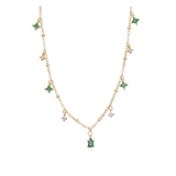Cadena de elementos, Bañado en oro, Zirconia cúbica artificial