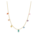 Cadena de elementos, Bañado en oro, Zirconia cúbica artificial