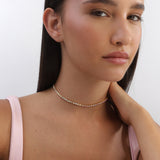 Collar gargantilla, Bañado en oro, Vidrio de plomo