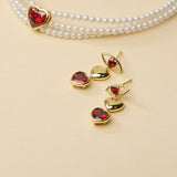Collar gargantilla, Bañado en oro, Zirconia cúbica artificial, Perla sintética