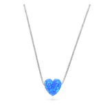 Collar colgante, Plata de Ley 925, Ópalo artificial
