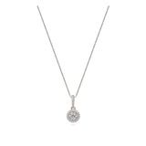 Collar colgante, Plata 925 bañada en rodio, Zirconia cúbica artificial