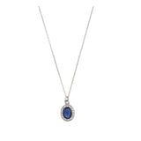 Collar colgante, Plata 925 bañada en rodio, Zirconia cúbica artificial