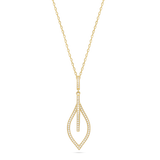 Collar colgante, Bañado en oro, Zirconia cúbica artificial