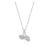 Collar colgante, Plata de Ley 925, Zirconia cúbica artificial