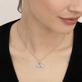 Collar colgante, Plata de Ley 925, Zirconia cúbica artificial