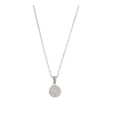 Collar colgante, Plata de Ley 925, Plata 925 bañada en rodio, Zirconia cúbica artificial