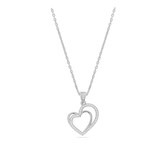 Collar colgante, Plata de Ley 925, Plata 925 bañada en rodio, Zirconia cúbica artificial
