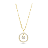 Collar colgante, Bañado en oro, Zirconia cúbica artificial