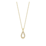 Collar colgante, Bañado en oro, Zirconia cúbica artificial