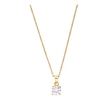 Collar colgante, Plata 925 y bañado en oro, Zirconia cúbica artificial
