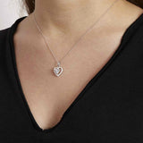 Collar colgante, Plata de Ley 925, Plata 925 bañada en rodio, Zirconia cúbica artificial
