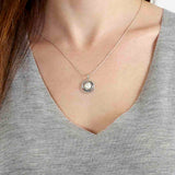 Collar colgante, Plata de Ley 925, Perla cultivada