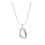 Collar colgante, Plata 925 bañada en rodio, Zirconia cúbica artificial