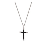 Collar colgante, Plata 925 bañada en rodio, Zirconia cúbica artificial