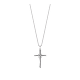 Collar colgante, Plata 925 bañada en rodio, Zirconia cúbica artificial