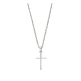 Collar colgante, Plata 925 bañada en rodio, Zirconia cúbica artificial