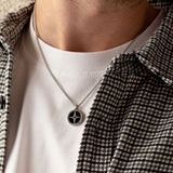 collar de hombre, Acero inoxidable, Sin piedra