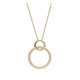 Collar colgante, Bañado en oro, Zirconia cúbica artificial