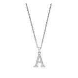 Collar colgante, Plata 925 bañada en rodio, Zirconia cúbica artificial