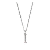 Collar colgante, Plata 925 bañada en rodio, Zirconia cúbica artificial
