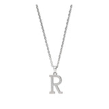 Collar colgante, Plata 925 bañada en rodio, Zirconia cúbica artificial