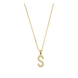 Collar colgante, Bañado en oro, Zirconia cúbica artificial