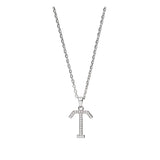 Collar colgante, Plata 925 bañada en rodio, Zirconia cúbica artificial