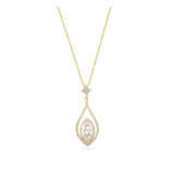 Collar colgante, Bañado en oro, Zirconia cúbica artificial