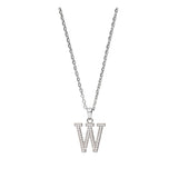 Collar colgante, Plata 925 bañada en rodio, Zirconia cúbica artificial