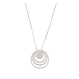 Collar colgante, Plata 925 bañada en rodio, Zirconia cúbica artificial