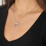 Collar colgante, Plata 925 bañada en rodio, Zirconia cúbica artificial