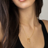 Collar colgante, Bañado en oro, Zirconia cúbica artificial