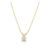 Collar colgante, Bañado en oro, Zirconia cúbica artificial