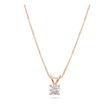 Collar colgante, Bañado en oro rosa, Zirconia cúbica artificial