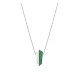 Collar colgante, Plata 925 bañada en rodio, Zirconia cúbica artificial