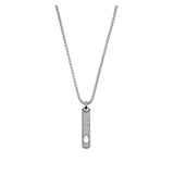 collar de hombre, Acero inoxidable, Zirconia cúbica artificial