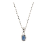 Collar colgante, Plata 925 bañada en rodio, Zirconia cúbica artificial