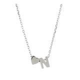 Collar colgante, Plata 925 bañada en rodio, Sin piedra