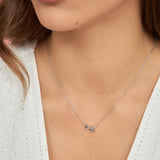 Collar colgante, Plata 925 bañada en rodio, Sin piedra
