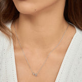Collar colgante, Plata 925 bañada en rodio, Sin piedra
