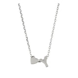 Collar colgante, Plata 925 bañada en rodio, Sin piedra