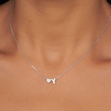 Collar colgante, Plata 925 bañada en rodio, Sin piedra